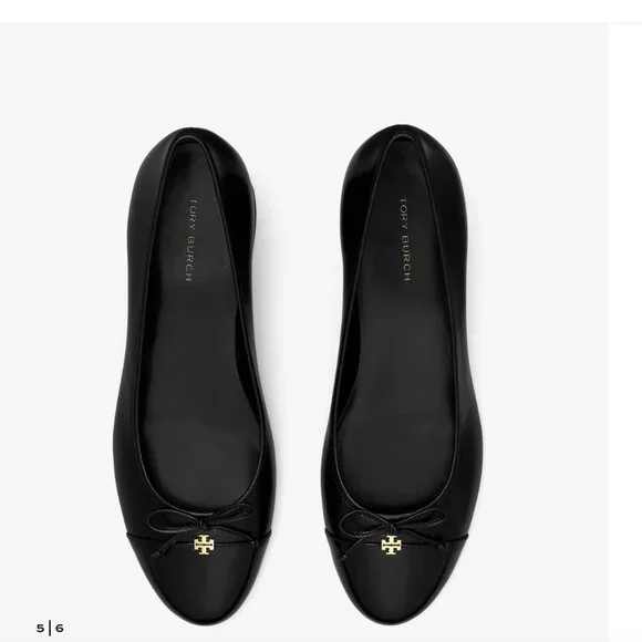 Tori Burch Cap-Toe Block-Heel Pump in Perfect Black Size 10